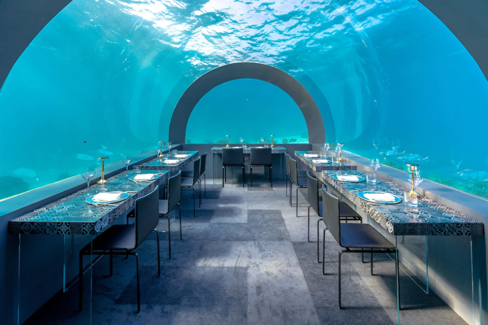 Restaurante H2O Ilhas Maldivas - 6 Incríveis Restaurantes Subaquáticos nas Maldivas