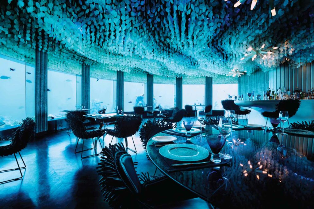Restaurante Subsix Maldivas Niyama Resort 1024x683 - 6 Incríveis Restaurantes Subaquáticos nas Maldivas