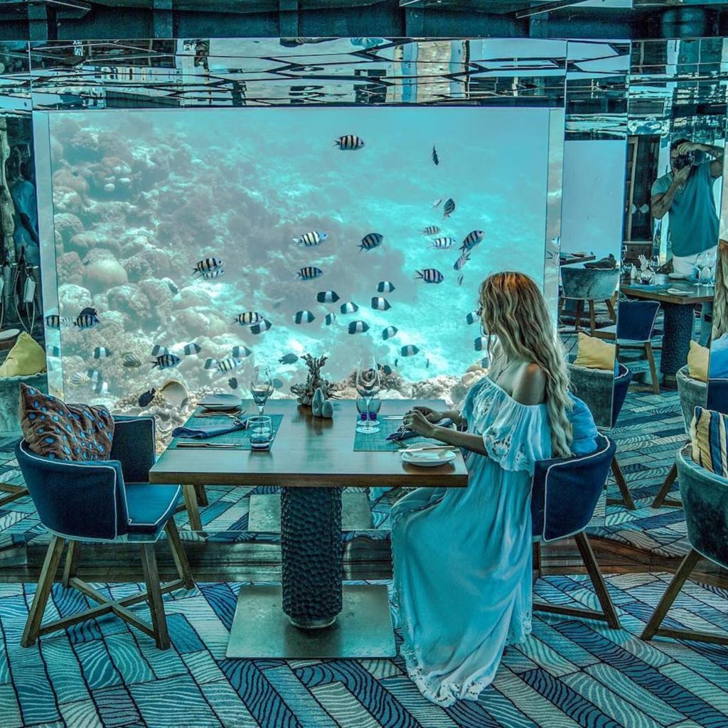 Restaurantes subaquáticos nas Maldivas