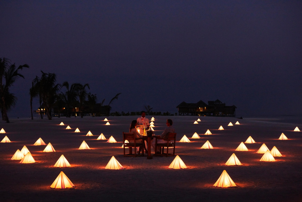 2 Dinner under the stars at Palm Beach - Gili Lankanfushi - Guia Completo Resort